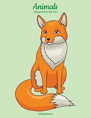 Animals Coloring Book For Kids 1 & 2-..