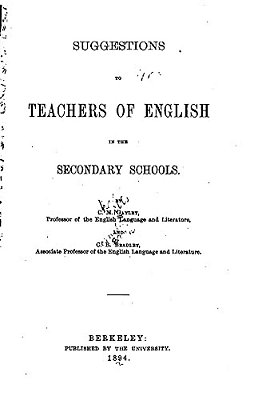 Suggestions To Teachers Of English In The Secondary Schools-..
