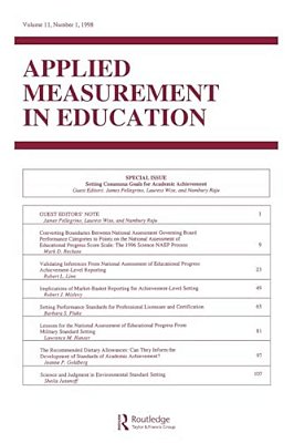 Setting Consensus Goals For Academic Achievement: A Special Issue Of Applied Measurement In Education-..
