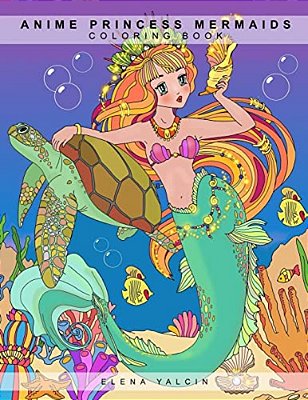Coloring Book Anime Princess Mermaids-..