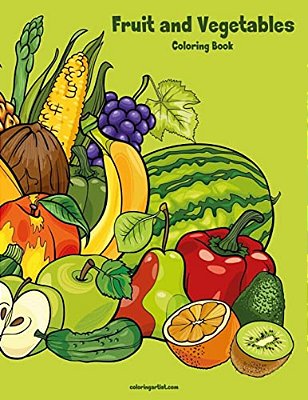 Fruit And Vegetables Coloring Book 1-..