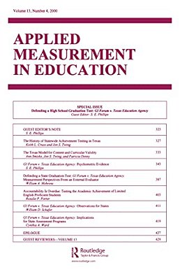 Defending A High School Graduation Test: Gi Forum V. Texas Education Agency. A Special Issue Of Applied Measurement In Education-..