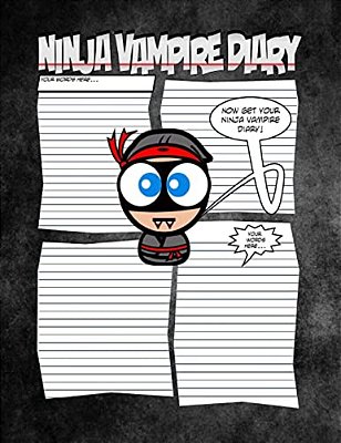 Ninja Vampire Diary - A Spooktaculous Place To Keep Your Secrets: Worlds Most Spooktaculous Diary With Ninja Vampire Style-..
