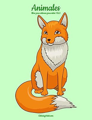 Animales Libro Para Colorear Para Niños 1 & 2-..
