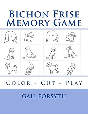 Bichon Frise Memory Game: Color - Cut - Play-..