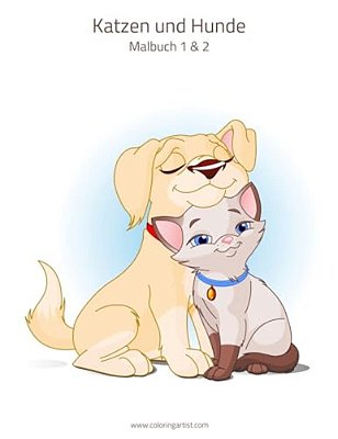 Katzen Und Hunde Malbuch 1 & 2-..