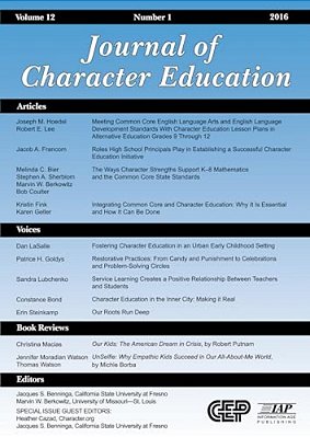 Journal Of Character Education Vol 12 Issue 1-..