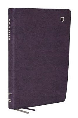 Net Bible, Large Print Thinline With Cross References, Purple Leathersoft, Comfort Print-..