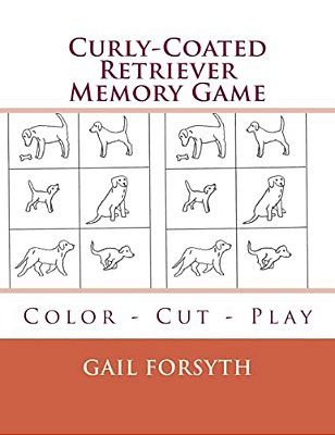Curly-Coated Retriever Memory Game: Color - Cut - Play-..