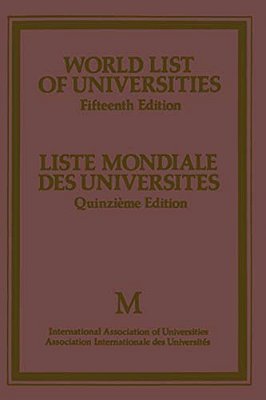 World List Of Universities/Liste Mondiale Des Universites-..