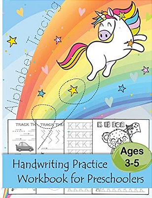 Alphabet Tracing Handwriting Practice Workbook For Preschoolers Ages 3-5: Kid's Educational Activity Books Back To School: Animal Coloring & Alphabet-..