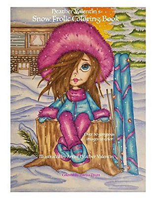 Heather Valentin's Snow Frolic Coloring Book: Christmas, Winter, Magical Wonderland Fantasy Fun Coloring Book Perfect For All Ages-..