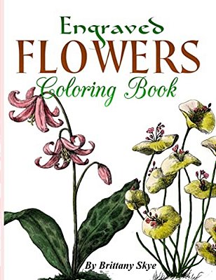 Engraved Flowers Coloring Book-..