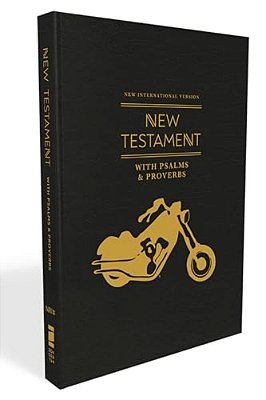 Niv, New Testament With Psalms And Proverbs, Pocket-Sized, Paperback, Black Motorcycle, Comfort Print-..