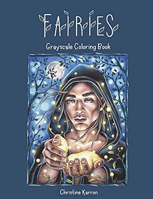 Fairies Grayscale Coloring Book-..