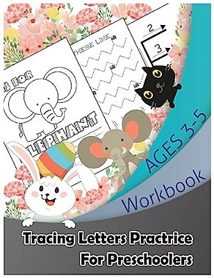 Alphabet Tracing Paper Handwriting Practice For Kids Preschool Ages 3-5: A-z Animal Coloring & Track These Line: Large Size 8.5X11" 116Pages Schools &-..
