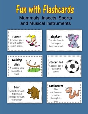 Fun With Flashcards: Mammals, Insects, Sports And Musical Instruments-..