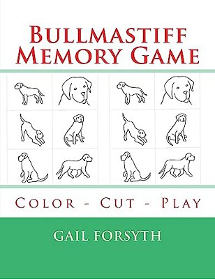 Bullmastiff Memory Game: Color - Cut - Play-..
