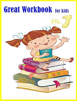 Great Workbook For Kids Word Search Maze Game Coloring: Great Workbook For Kids 4-8/Word Search Puzzles/Maze Puzzles And Coloring Combine Game, For-..