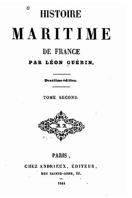 Histoire Maritime De France - Tome II-..
