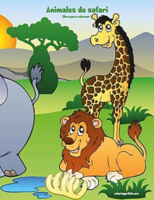 Animales De Safari Libro Para Colorear 1-..