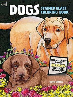 Dogs Stained Glass Coloring Book-..