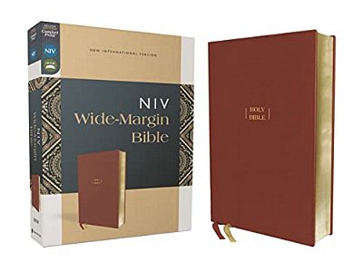 Niv, Wide Margin Bible (A Bible That Welcomes Note-Taking), Leathersoft, Brown, Red Letter, Comfort Print-..