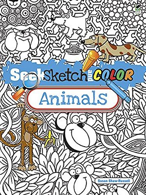 Seek, Sketch And Color Animals-..