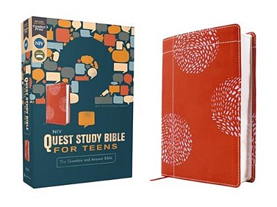 Niv, Quest Study Bible For Teens, Leathersoft, Coral, Comfort Print: The Question And Answer Bible-..