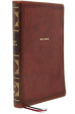 Nkjv, Reference Bible, Center-Column Giant Print, Leathersoft, Brown, Red Letter Edition, Thumb Indexed, Comfort Print: Holy Bible, New King James Ver-..