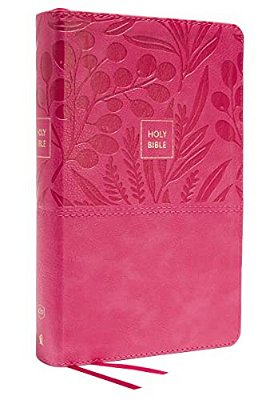 Kjv Holy Bible: Large Print Single-Column With 43,000 End-Of-verse Cross References, Pink Leathersoft, Personal Size, Red Letter, Comfort Print: King-..