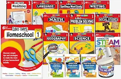 180 Days(tm) Homeschool Grade 1 Set: Every Subject, Every Day-..