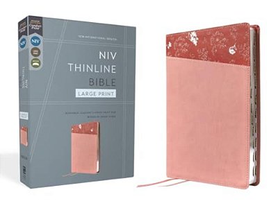 Niv, Thinline Bible, Large Print, Leathersoft, Pink, Red Letter, Thumb Indexed, Comfort Print-..