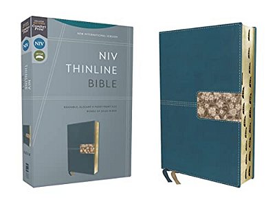Niv, Thinline Bible, Leathersoft, Teal, Red Letter, Thumb Indexed, Comfort Print-..