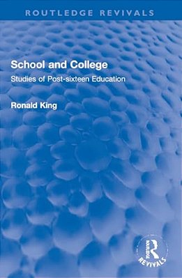 School And College: Studies Of Post-Sixteen Education-..