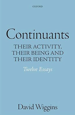 Continuants: Their Activity, Their Being, And Their Identity-..