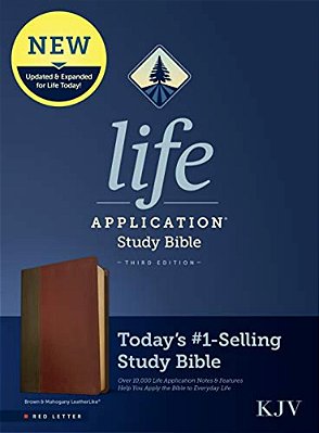 Kjv Life Application Study Bible, Third Edition (Leatherlike, Brown/Mahogany, Red Letter)-..