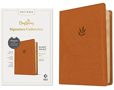 Nlt Personal Size Giant Print Bible, Dayspring Signature Collection, Filament Enabled (Leatherlike, Classic Tan, Red Letter)-..