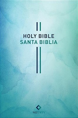 Bilingual Bible/Biblia Bilingüe Nlt/Ntv (Softcover, Blue Watercolor)-..