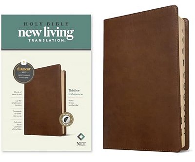 Nlt Thinline Reference Bible, Filament Enabled Edition (Red Letter, Leatherlike, Rustic Brown, Indexed)-..