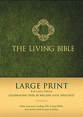 The Living Bible Large Print Red Letter Edition-..