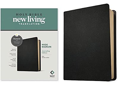 Nlt Wide Margin Bible, Filament Enabled (Genuine Leather, Black, Red Letter)-..