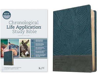 Kjv Chronological Life Application Study Bible, Second Edition (Leatherlike, Palm Forest Blue)-..