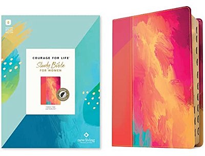 Nlt Courage For Life Study Bible For Women, Filament Enabled (Leatherlike, Fierce Pink, Indexed)-..