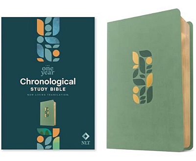 Nlt One Year Chronological Study Bible (Leatherlike, Sage Green Mosaic)-..