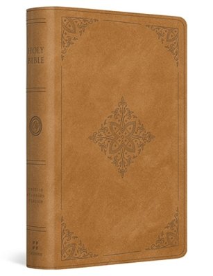 Esv Large Print Bible (Trutone, Nubuck Caramel, Fleur-De-lis Design)-..