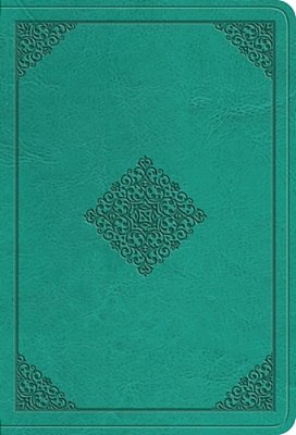 Esv Large Print Value Compact Bible (Trutone, Teal, Ornament Design)-..