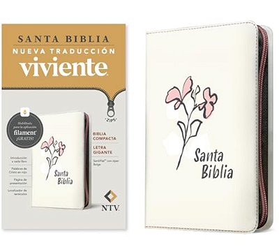 Biblia Compacta Ntv, Letra Gigante De Zíper Con Filament (Sentipiel, Beige, Letra Roja)-..