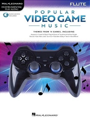 Popular Video Game Music Flute Play-Along Book With Online Audio-..