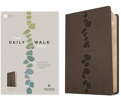 The Daily Walk Bible Nlt, Filament Enabled (Leatherlike, Stepping Stones Dark Taupe)-..
